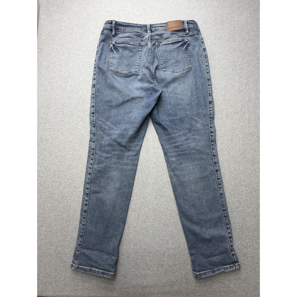 Judy Blue Boyfriend Jeans Womens 15/32 Blue Medium Wash Mid Rise Stretch Denim - Picture 9 of 11